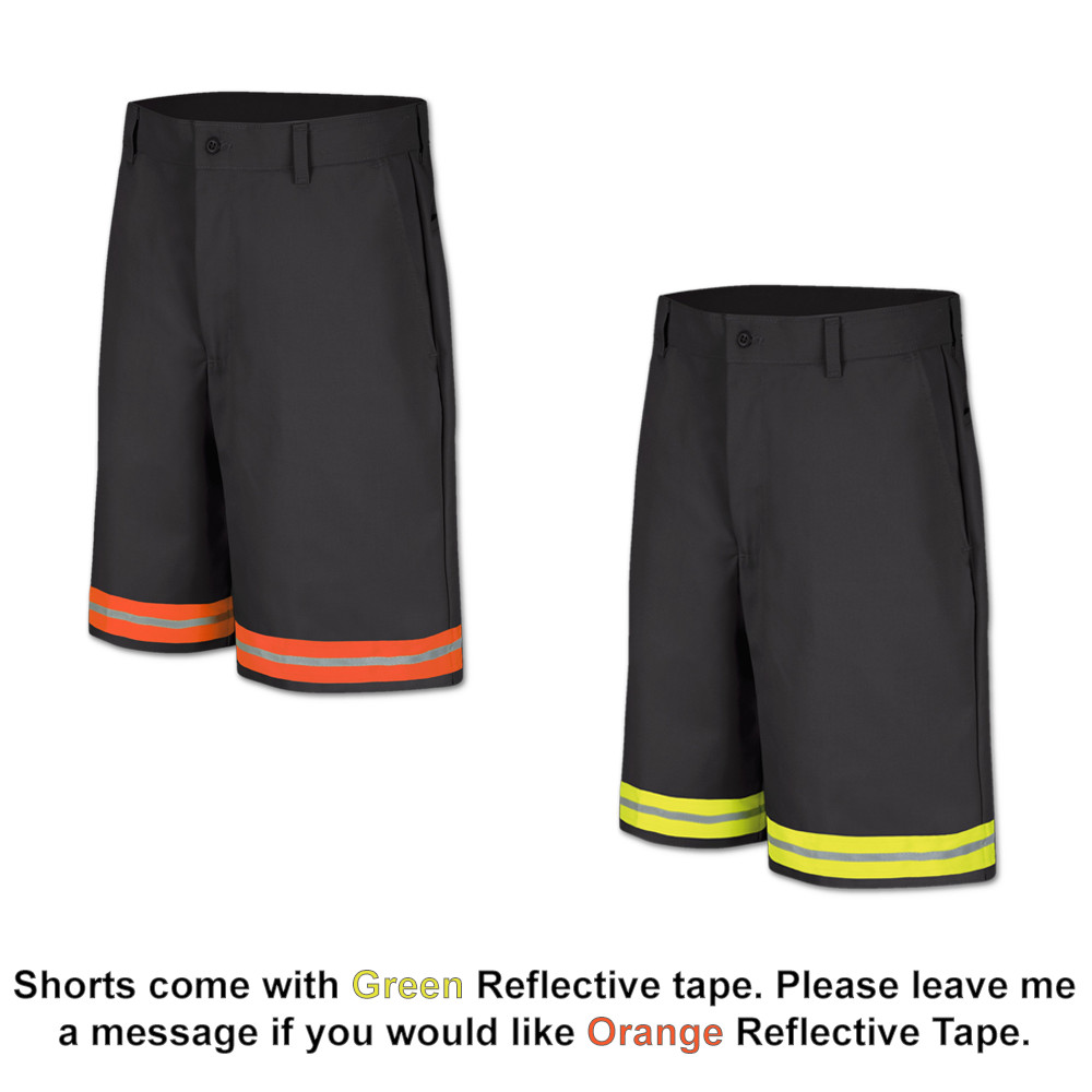Red Kap Hi Vis Reflective Work Shorts Enhanced Vis Men’s Industrial Uniform