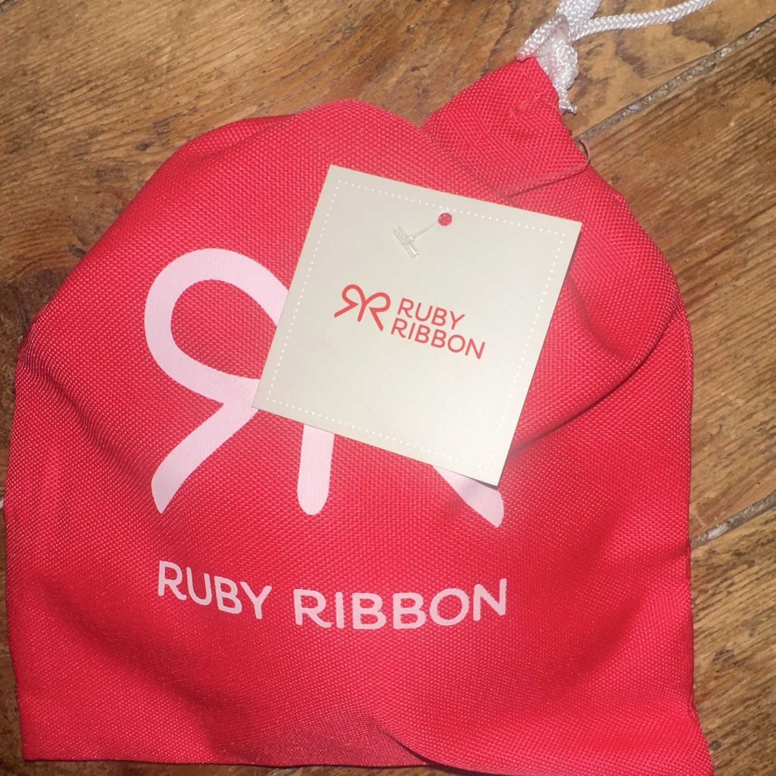 Ruby Ribbon Petals Bra Inserts Padded Full Coverage Red One Size w/ Pouch