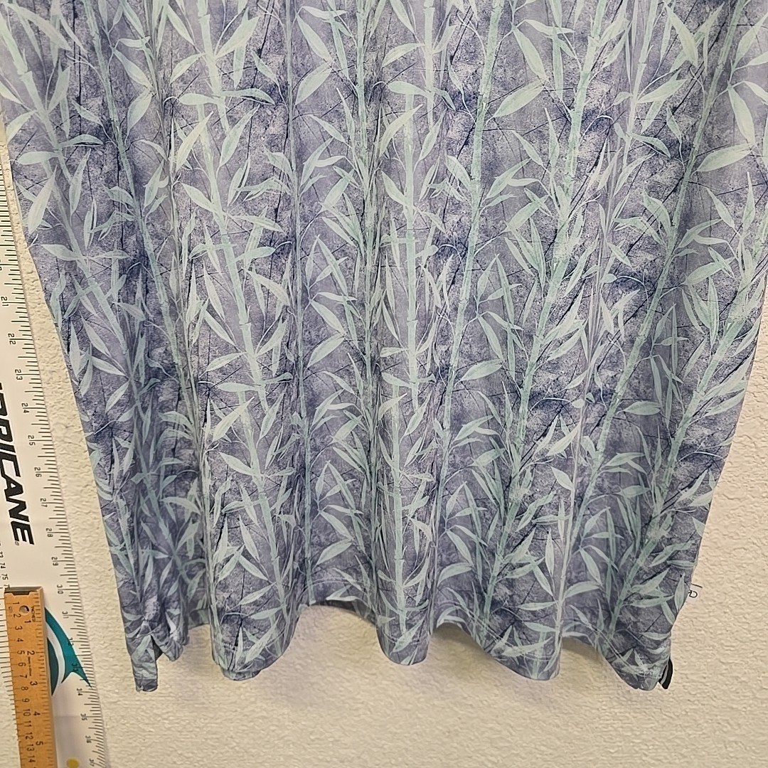 7D 7 Diamonds Polo Shirt Men’s Size XXL Hawaiian Print Golf Blue and Gray Casual