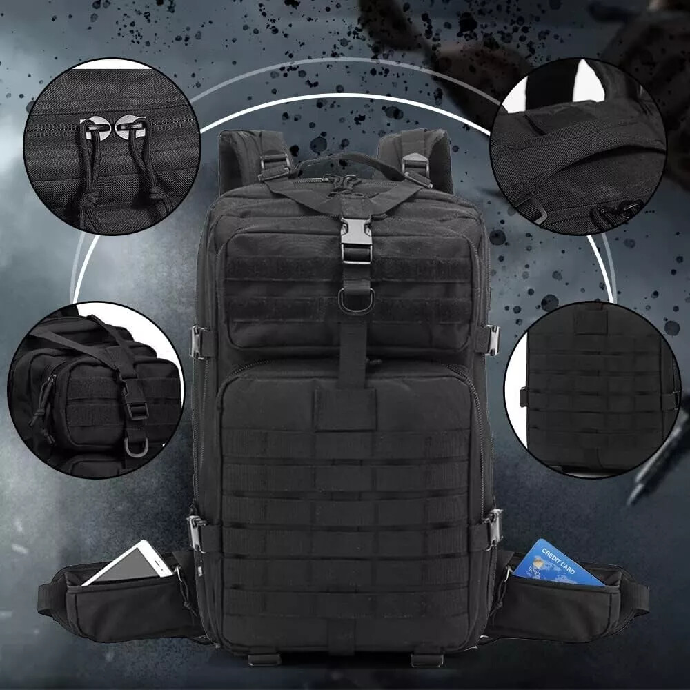 30L Military Tactical Backpack Rucksack Camping Hiking Shoulder Bag Travel