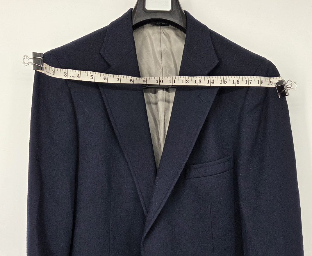 Vintage Chaps Ralph Lauren Blazer Mens Gold Button USA Navy Blue 100% Wool 46?