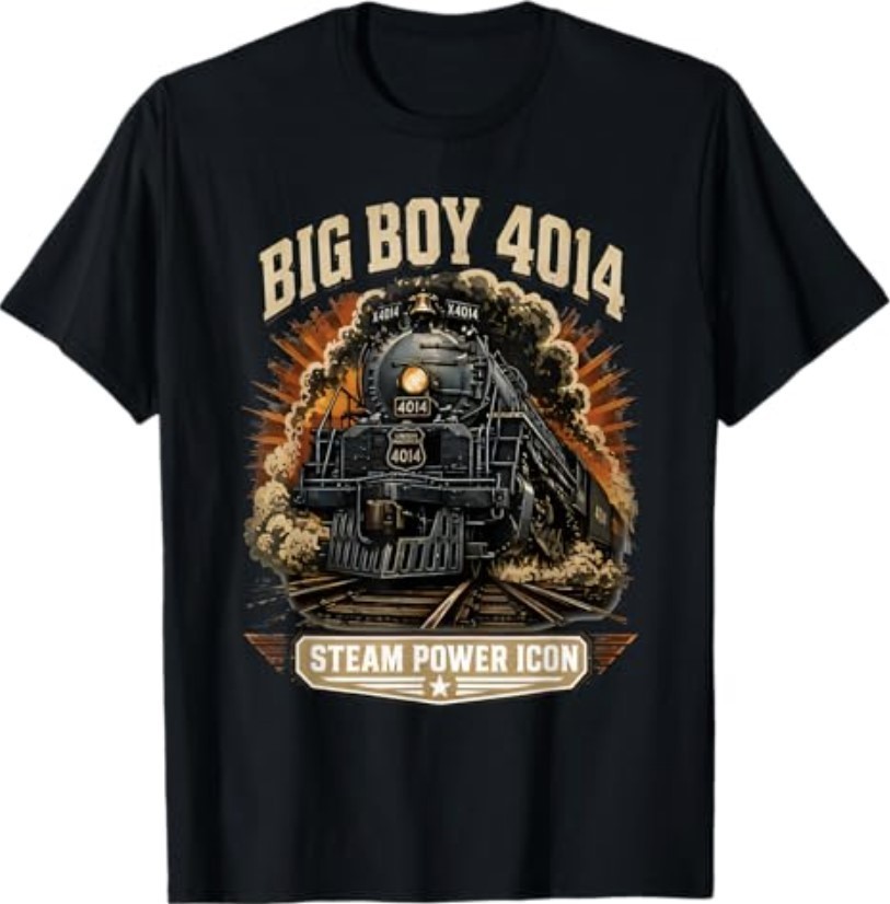 Big Boy 4014 Steam Engine Locomotive Train Vintage Railroad T-Shirt