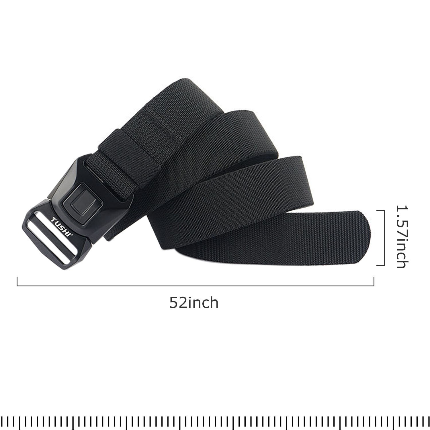 Black Military Belt for MEN Tactical Strap Waistband Belts Quick Release Buckle