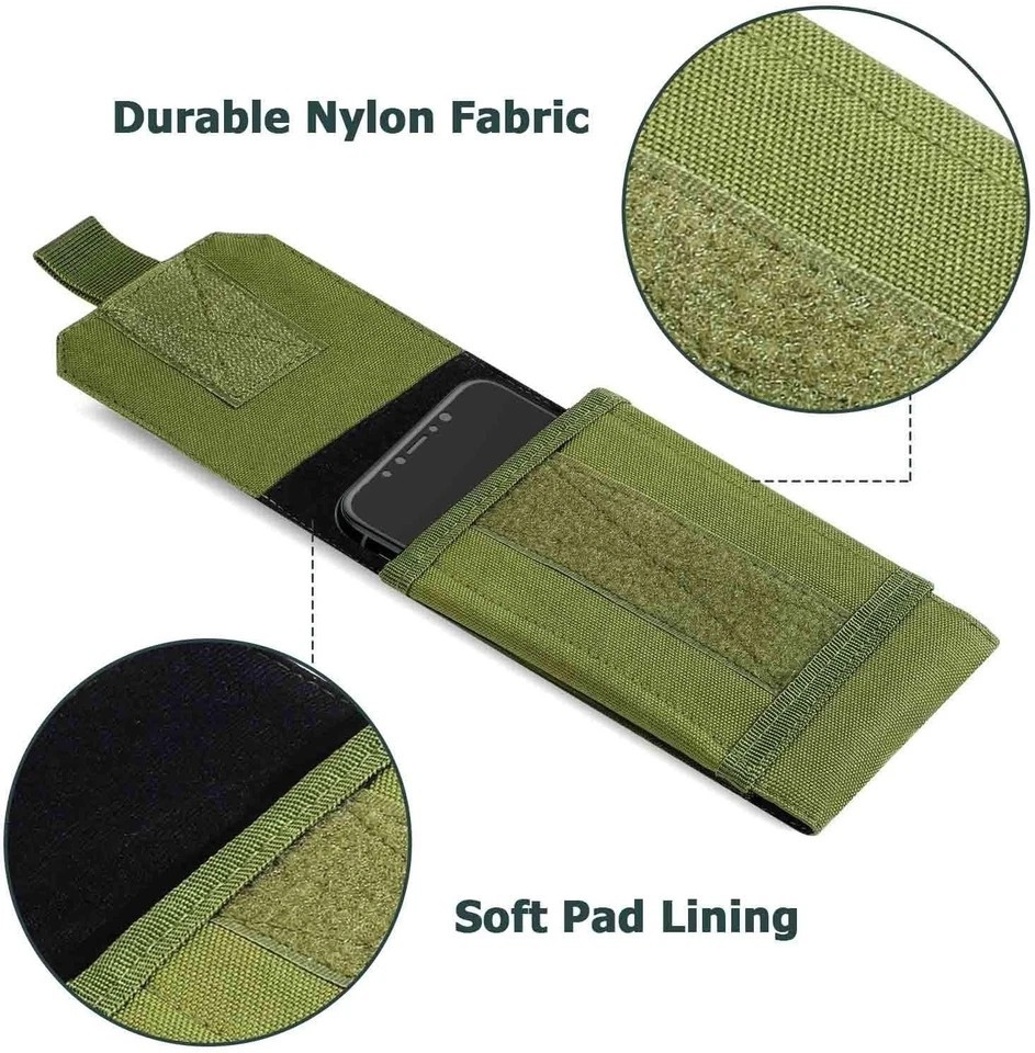 Tactical Molle Cell Phone Bag Case with Belt Clip Loop Holster Pouch Carry Cover