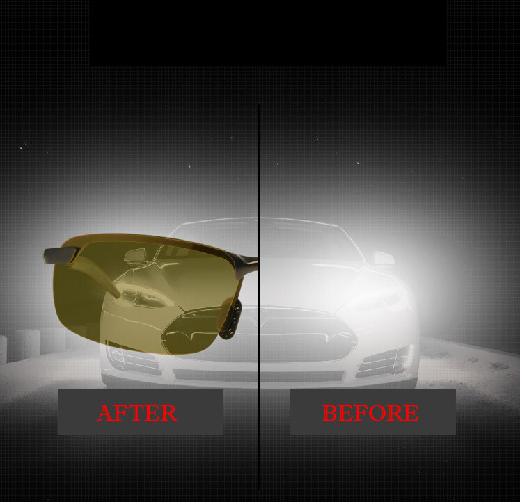 Tac HD Polarized Day Night Vision glasses Men Driving Sports Aviator sunglasses