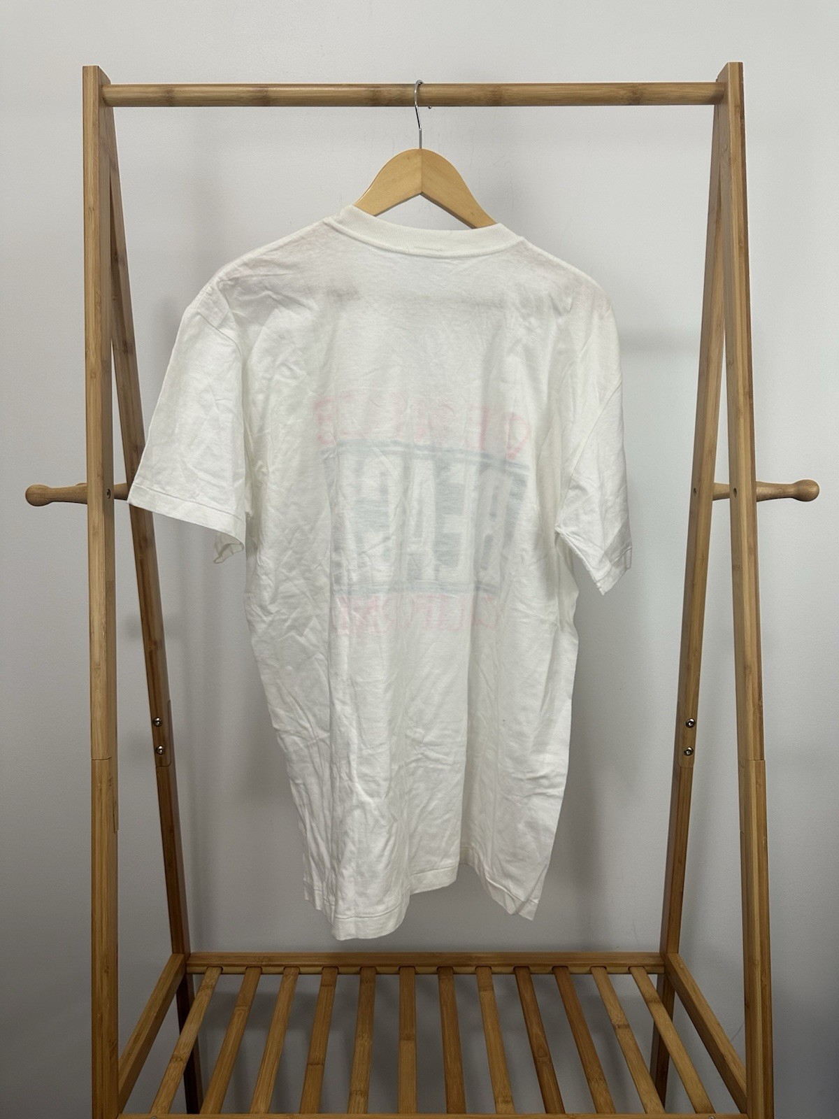 VTG 80s Venice Beach California Workout Muscle Surf Skate Paper Thin T-Shirt XL