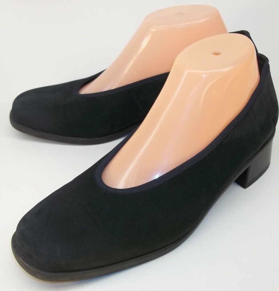 Theresia Womens US 9 G German 5.5 Black Suede Heels Pumps Work Shoes 2455