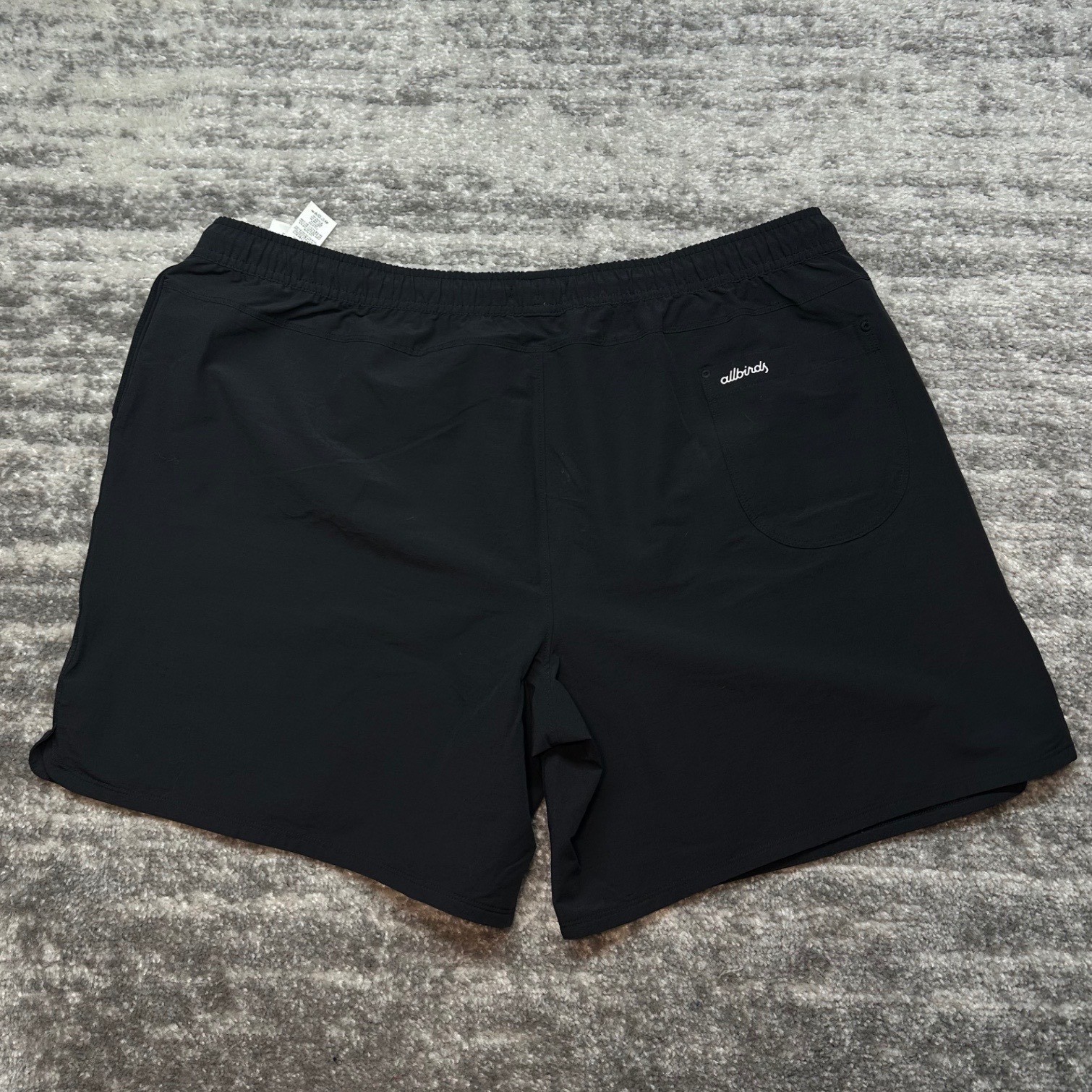 Allbirds Natural Run Short Men XXL Black Merino Wool Blend Drawstring Athletic