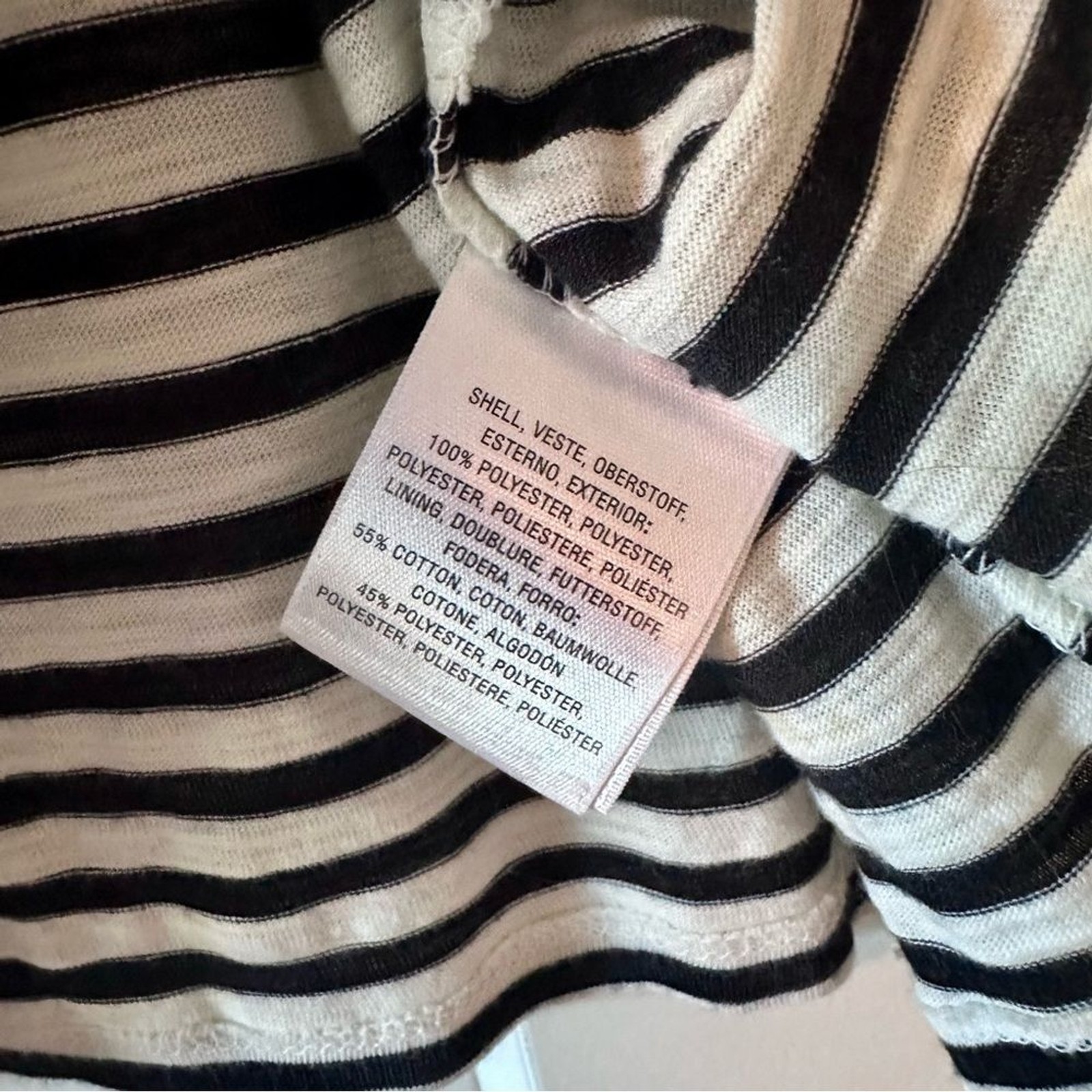 L Meadow Rue tank top with paisley and black and white stripes
