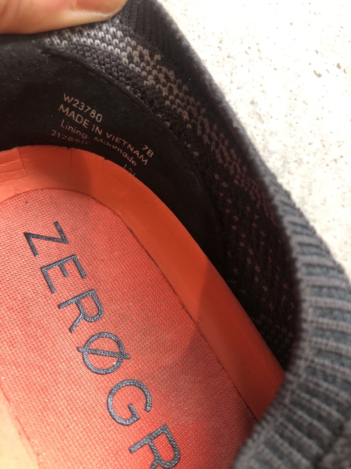 Cole Haan Slip-On Knit Sneakers – Black with Gray and Orange