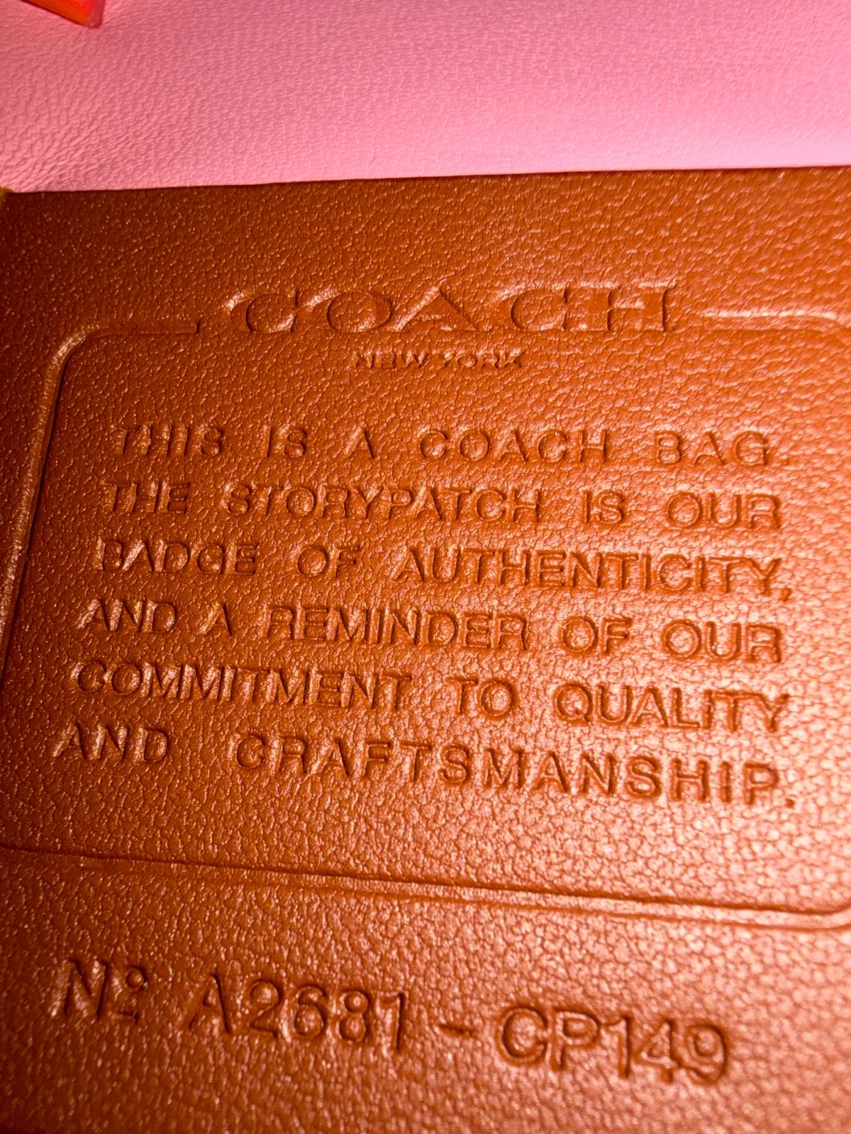 Pink Coach Quilted Tabby bag new bright pink never used
