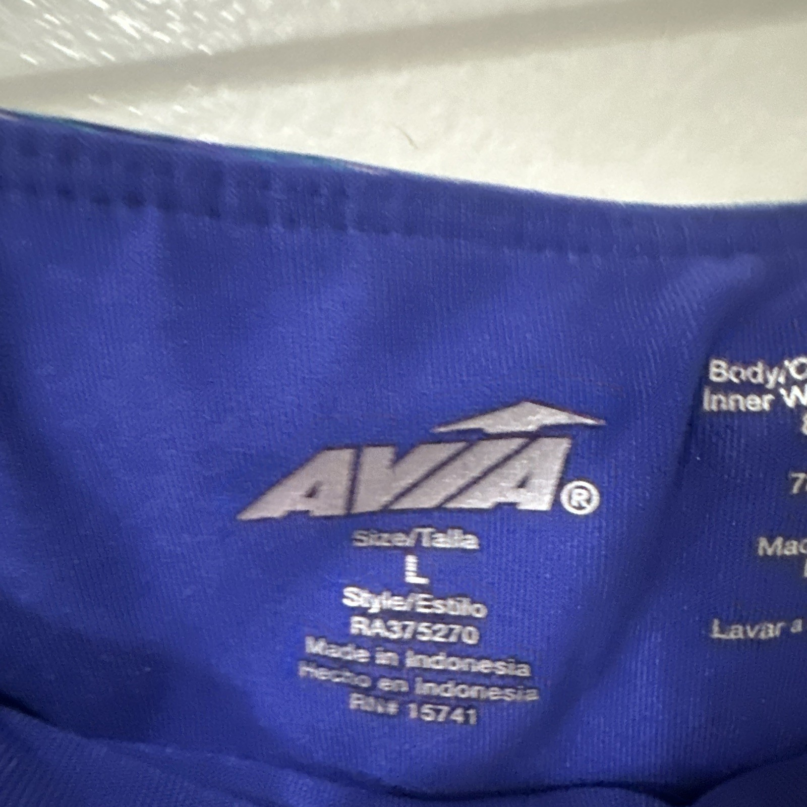 Avia Women’s Activewear Ankle Leggings Heathered Blue Purple L Stretch RA375270