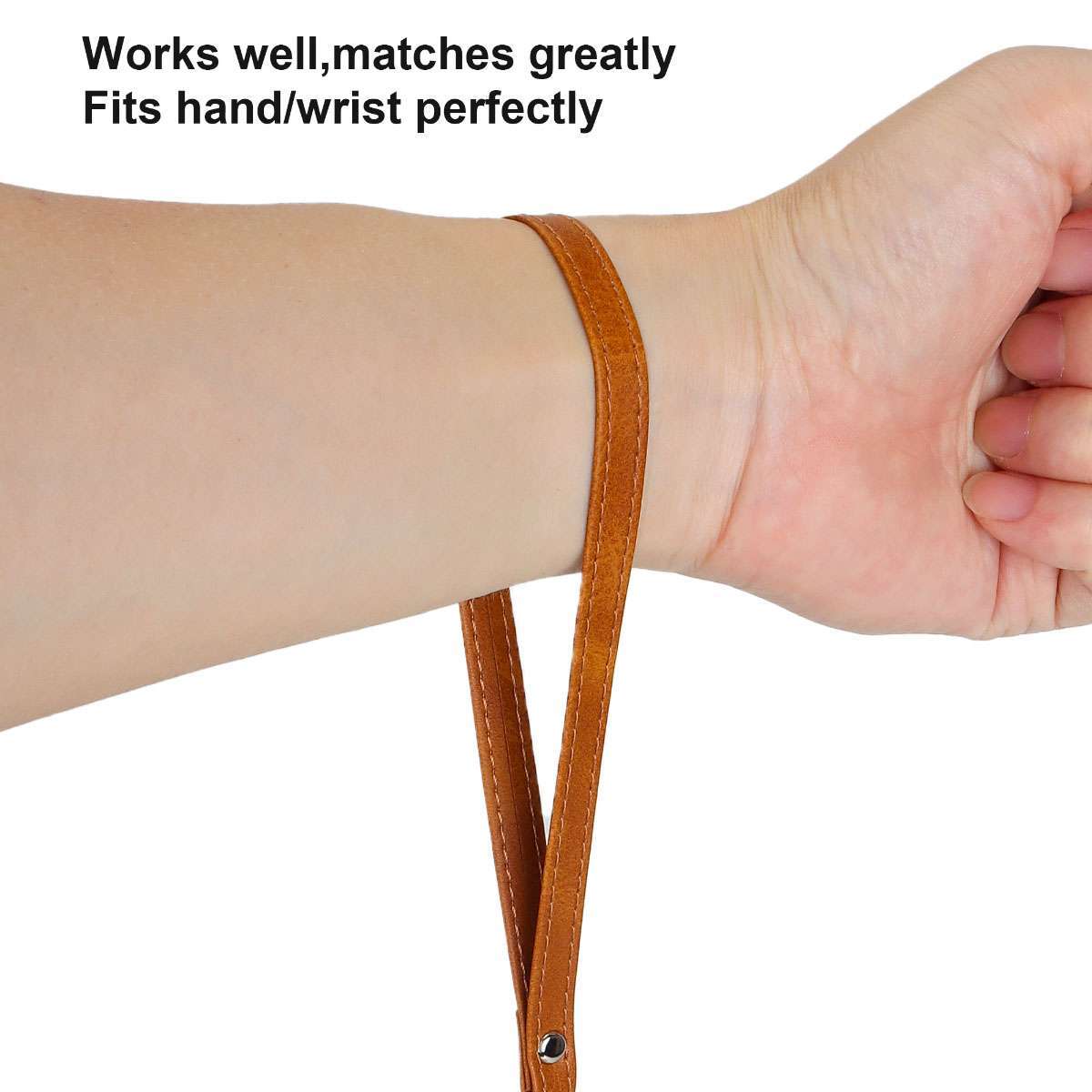 Replacement Bag Wrist Strap Hands-Free Leather Wristlet for Wallets Purse Clutch