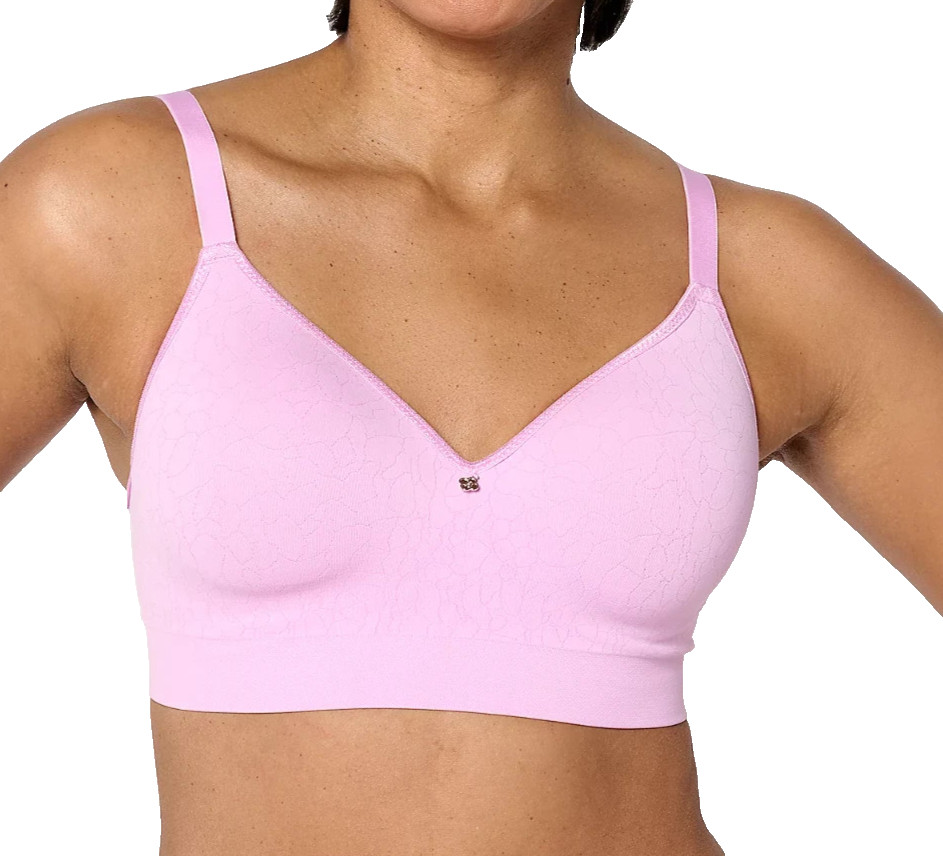 Breezies~Cooling Comfort Wirefree T-Shirt Bra~40C~Pink~A673210~Foam Cup 12512