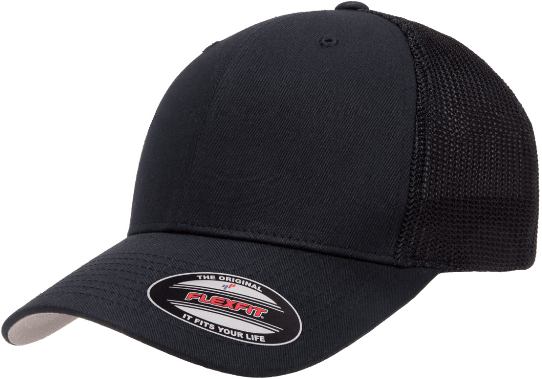 Flexfit Trucker Hat 6511 Fitted Mesh Baseball Cap Plain Blank Flex Fit OSFM