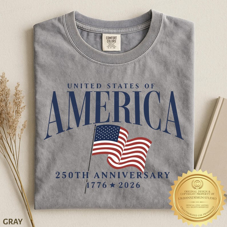 America 250th Anniversary TShirt Semiquincentennial Patriotic Vintage GraphicTee