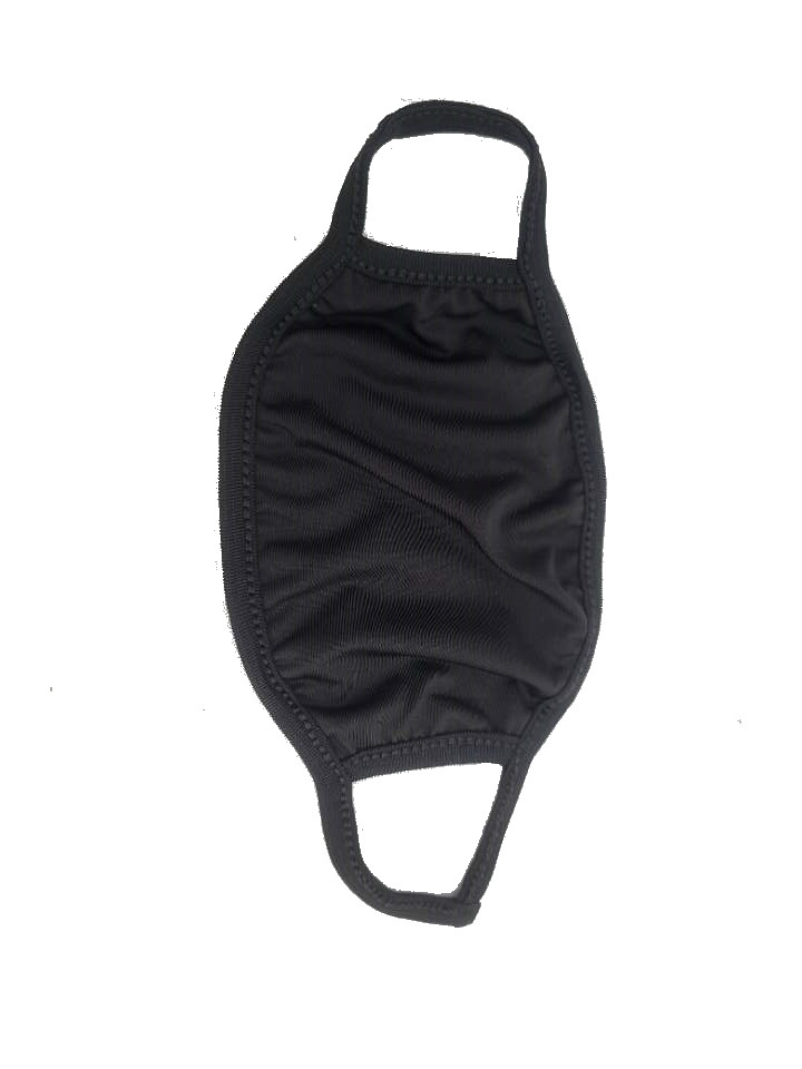 Soft Poly Cotton Face Black Mask Double Layer Reusable and Washable Unisex