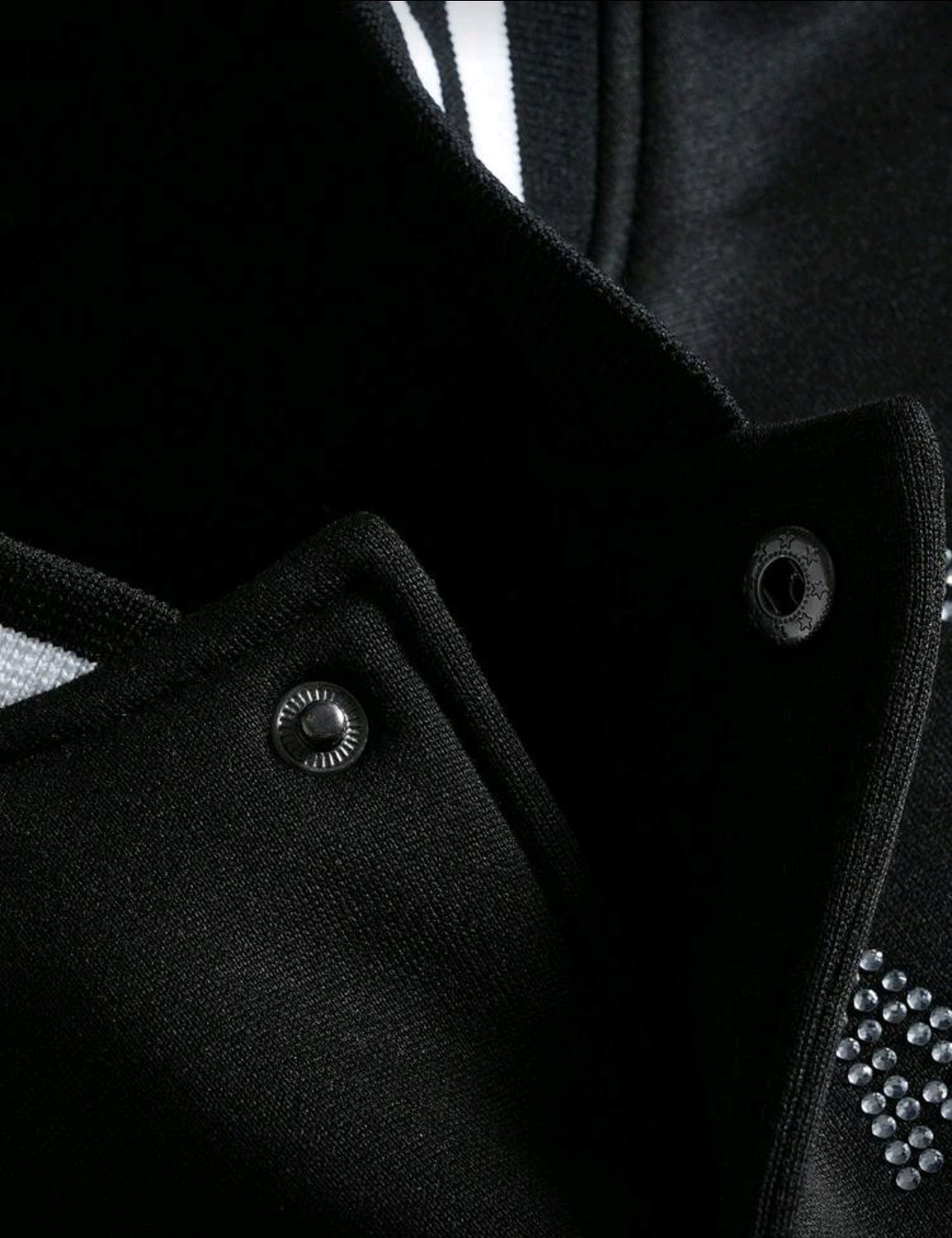 New Men Luxury Diamond Rhinestones Coat High Quality Black Jacket