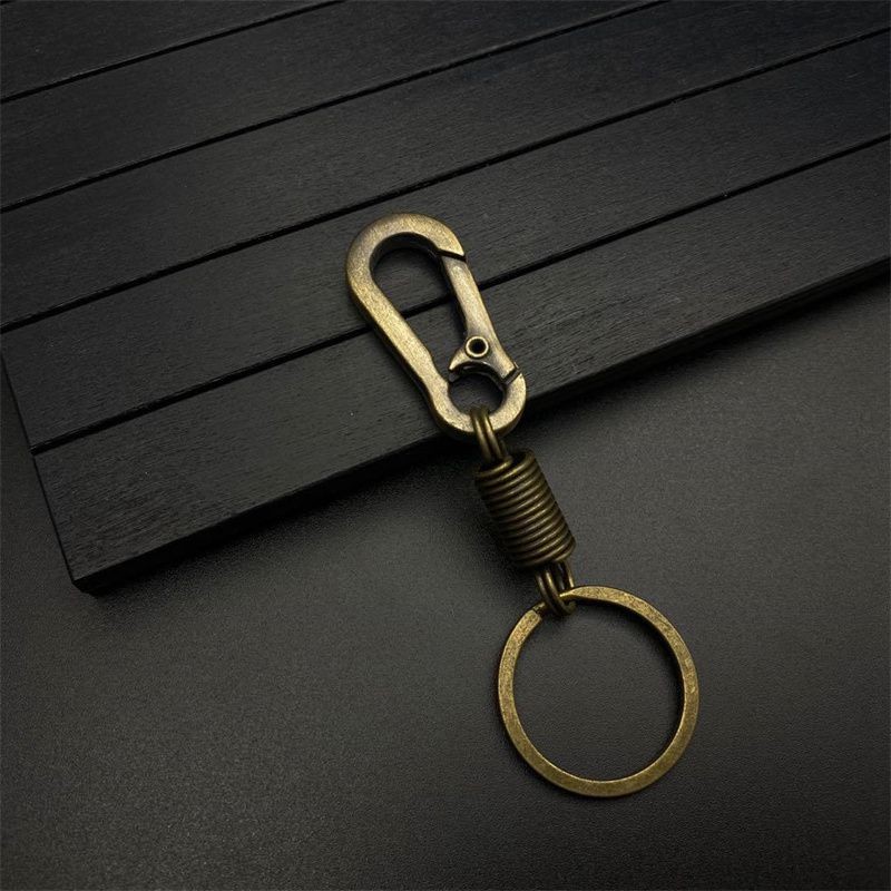 Spring Metal Car Key Ring Waist Hanging Buckle Men and Women Key Pendants