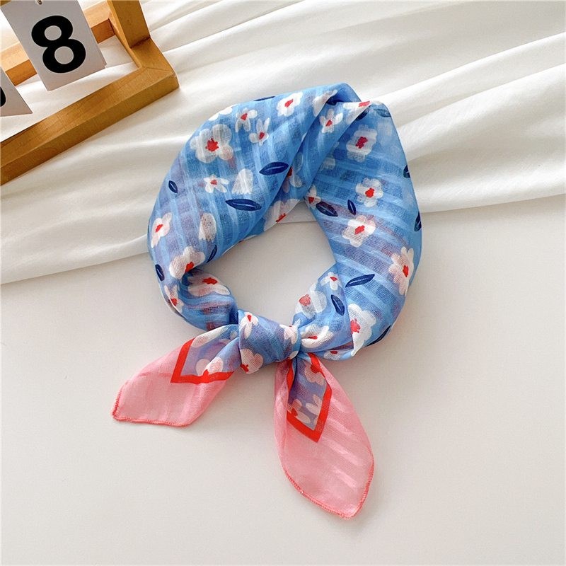 Scarf Hair Band All-Match Silk Scarf 55 Cotton Autumn Women’s Korean-Style