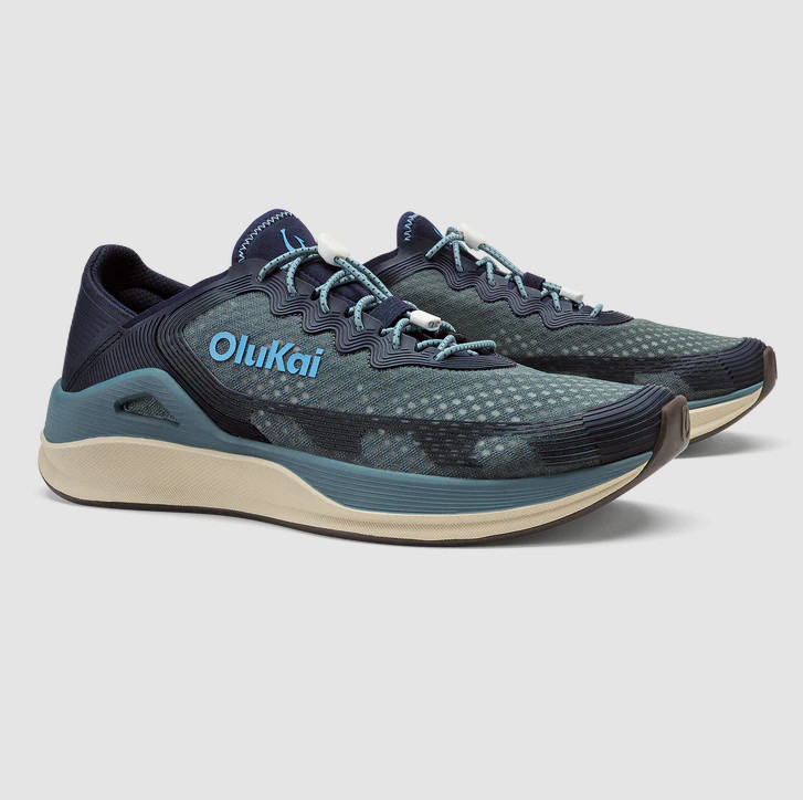NEW 100% OluKai Ahi Men’s Marine Shoes Storm Trench Blue Quick Dry Water Fishing