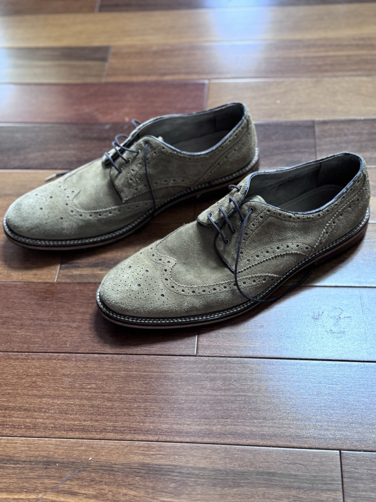 Joseph Abboud Frederick 500373 Beige Leather Wingtip Brogue Oxford 12