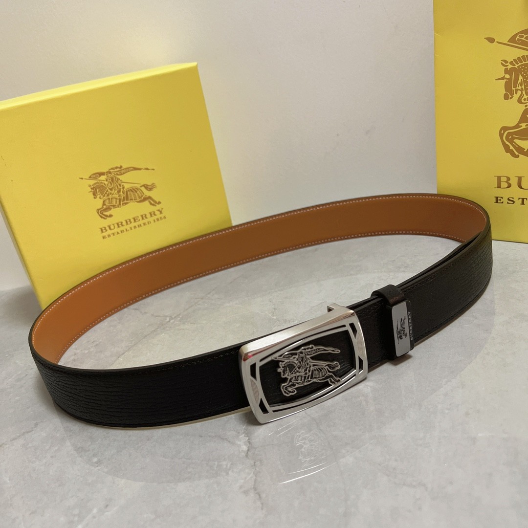 Burberry Men’s Stylish Premium Cowhide Belt (Width: 3.8 cm, Length: 110 cm)