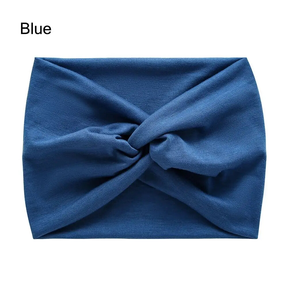 Twisted Hair Wrap Yoga Headband Stretchable Turban Hairband Fashion Solid Color