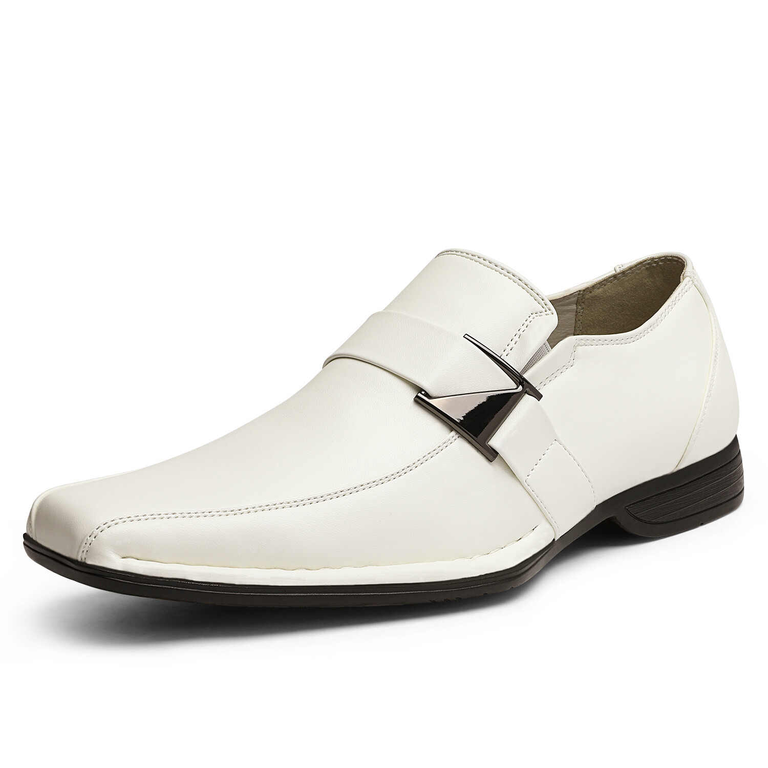 Men’s Oxford Shoes Square Toe Loafers Formal Slip On Dress Shoes
