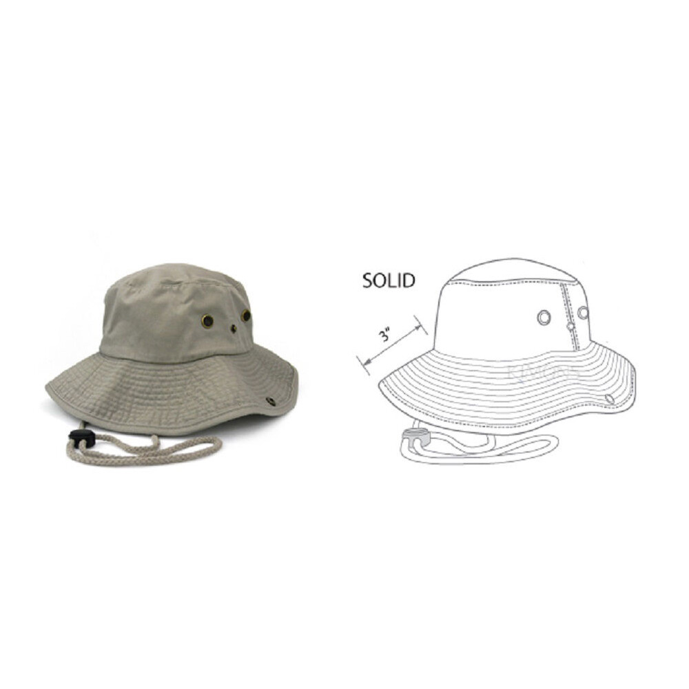 Unisex 100% Cotton Bucket Hat Fishing Camping Safari Military Boonie Sun Summer