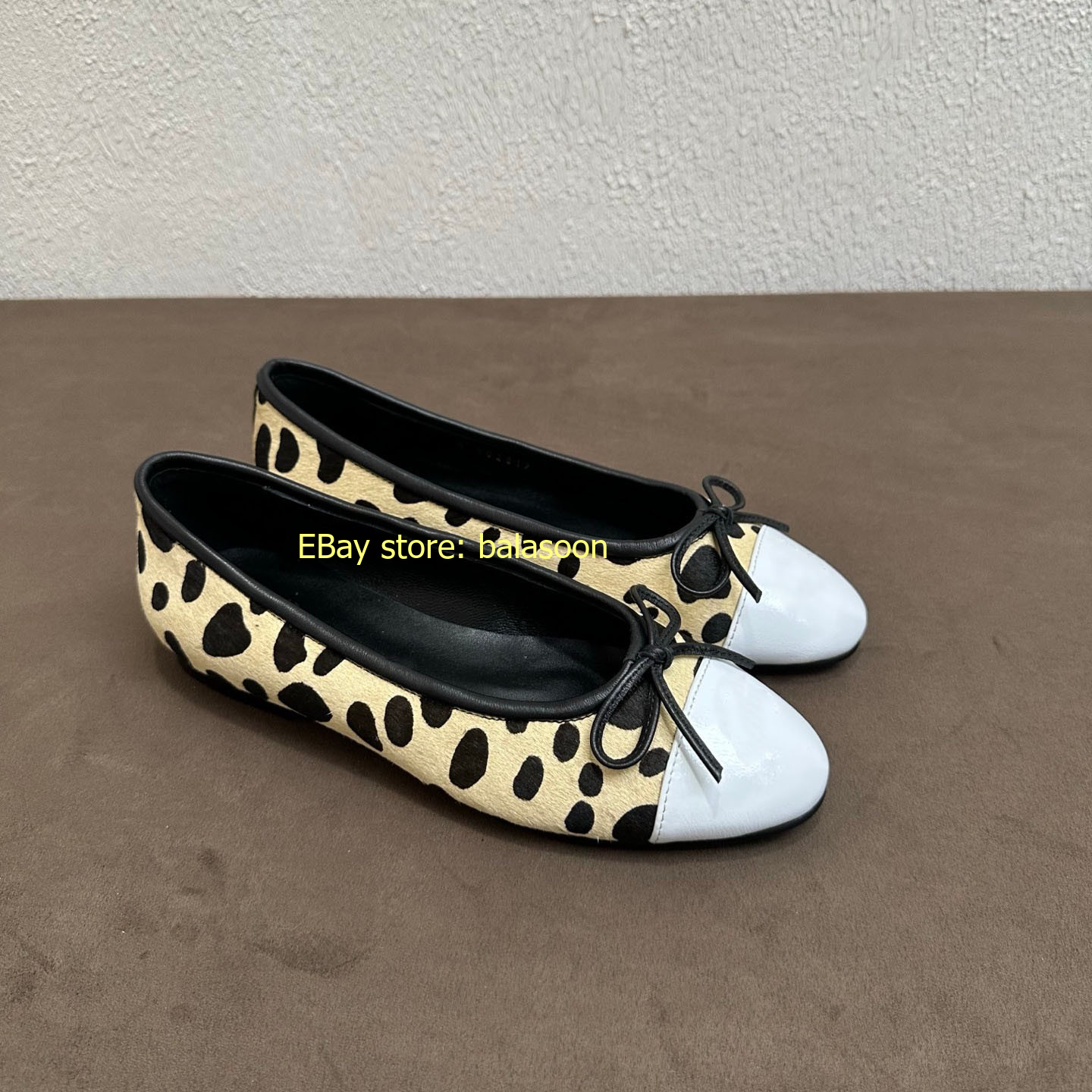 Spring Summer 2026 Genuine Leather Spliced Leopard Single Shoes Multi-Style35-43