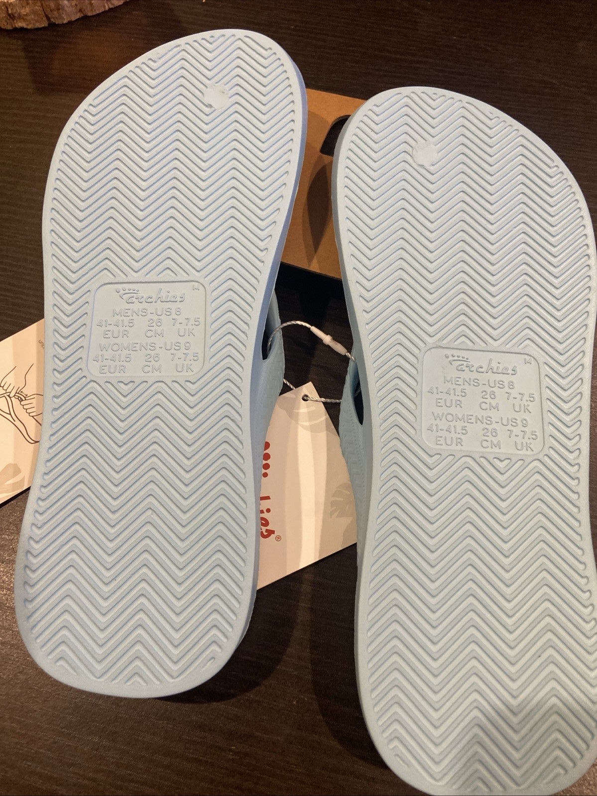 Size 9 Women’s Archies, Arch Support Flip Flop ARCHFLIP-sky SYNTHETIC