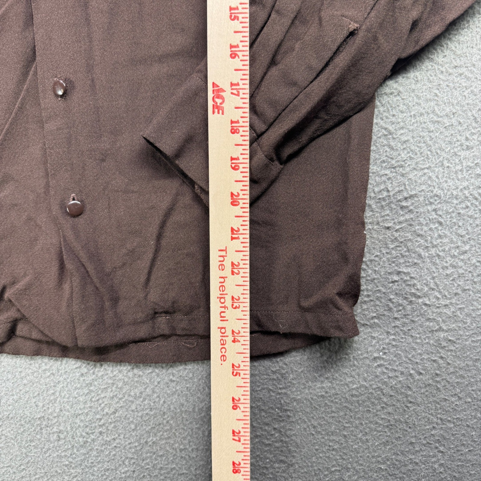 Rare Vintage Jack Frost Shirt Men M Brown Loop Collar Utah Woolen Mills 50s VTG