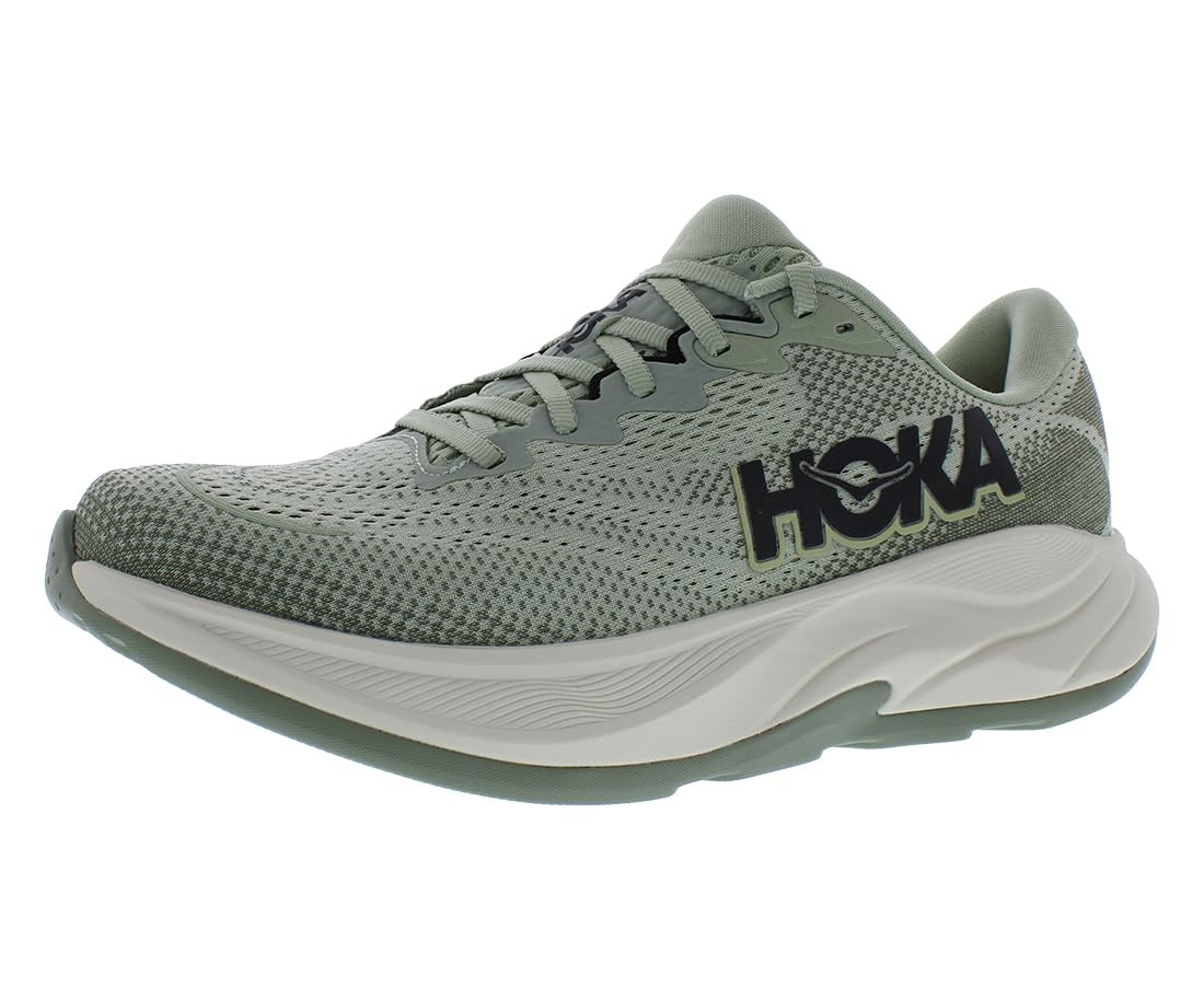 HOKA Mens’ Rincon IV Synthetic Textile Running Sneakers – Eucalyptus