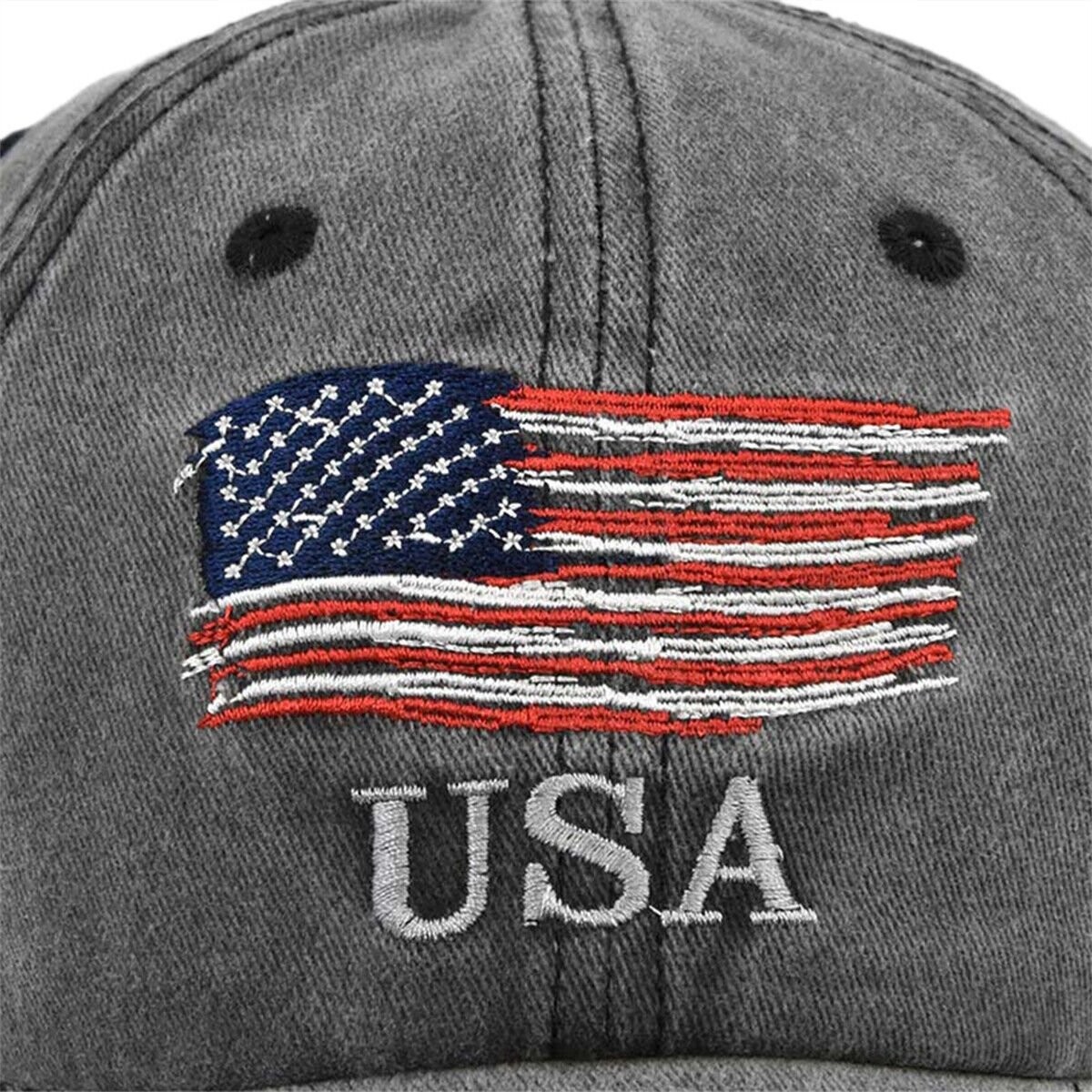 American US Flag Embroidered Low Profile USA Baseball Cap Adjustable Hat 2024 US