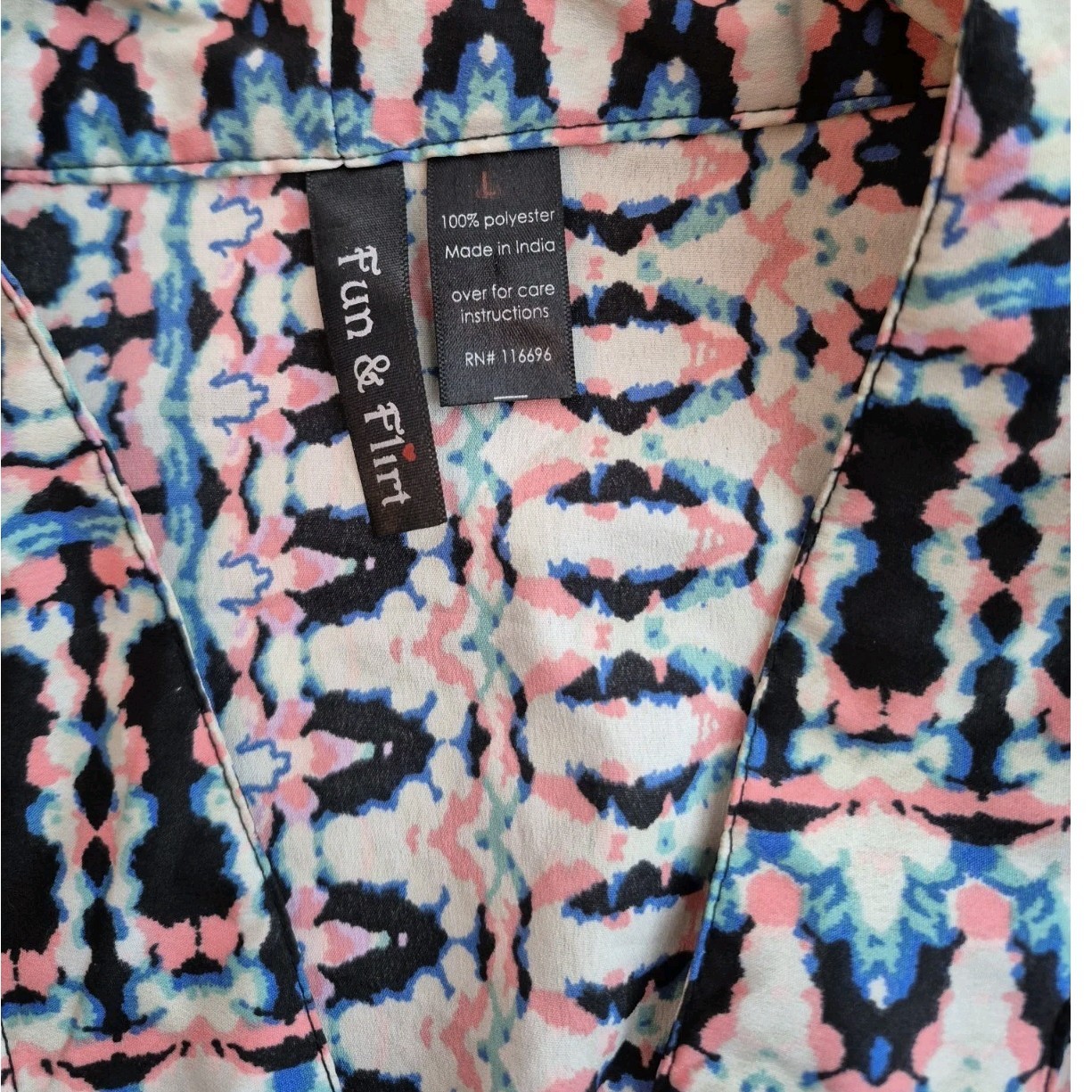 Fun & Flirt Women’s Geometric Multicolor Fringe Woven Polyester Shawl/Wrap