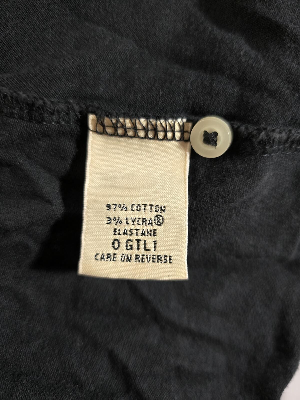 LL Bean Womens Short Sleeve Polo Shirt Black Slightly Fitted Pique Size S