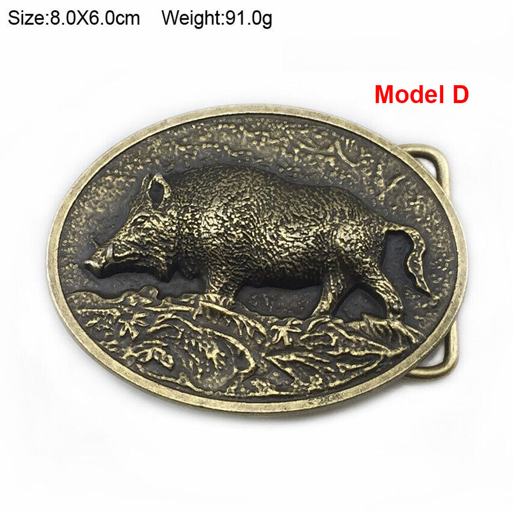 Western Cowboy Buckle Vintage Alloy Bull Engraved Belt Buckle fits 1-1/2″ Belt
