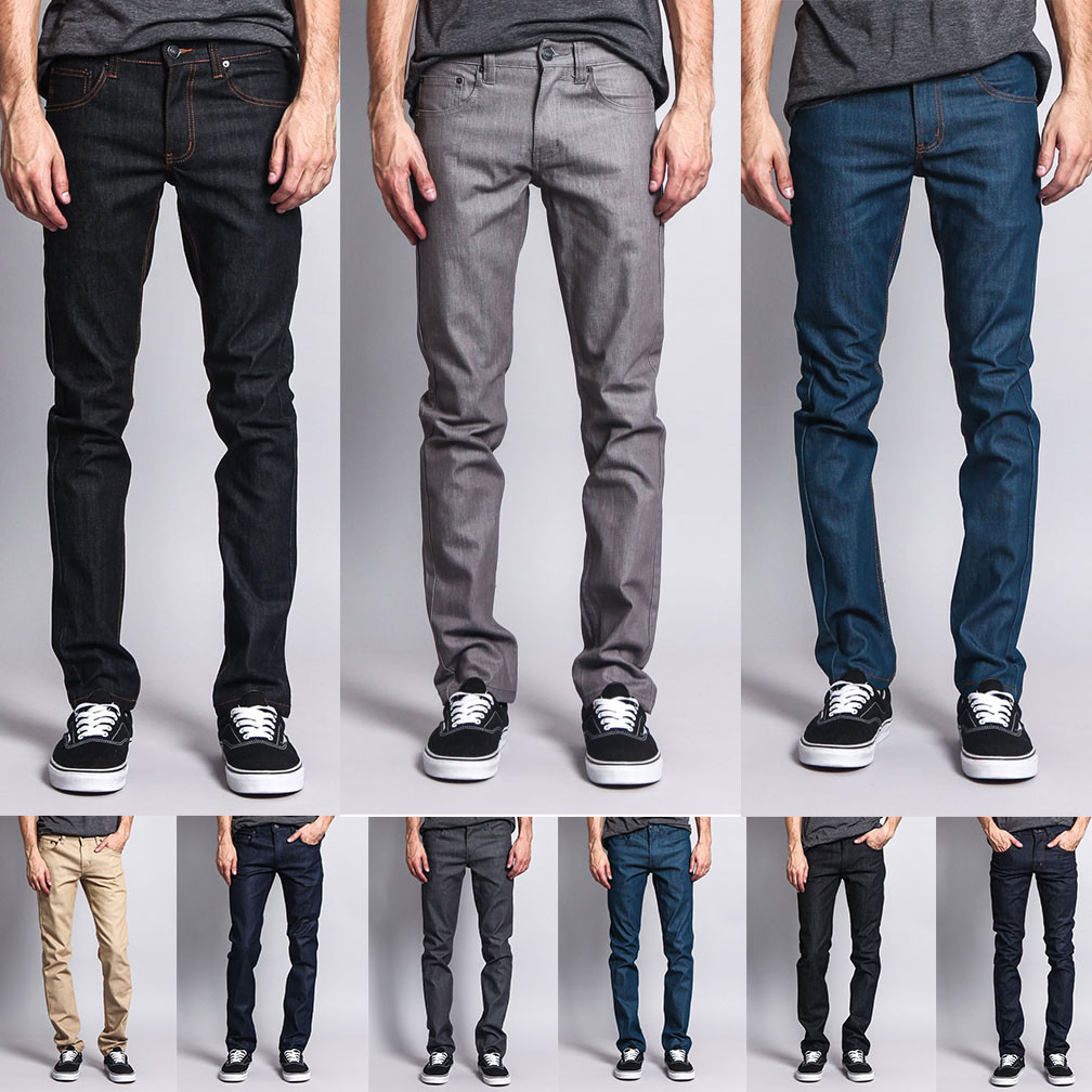 Victorious Men’s Skinny Fit Stretch Raw Denim Jeans DL936 – FREE SHIP