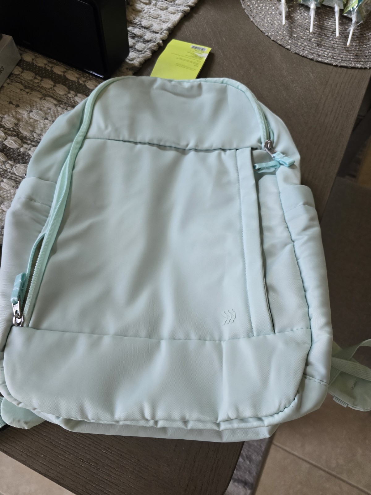 All in Motion Light green Backpack, Multiple Zip Compartments, Padded, Women’s M
