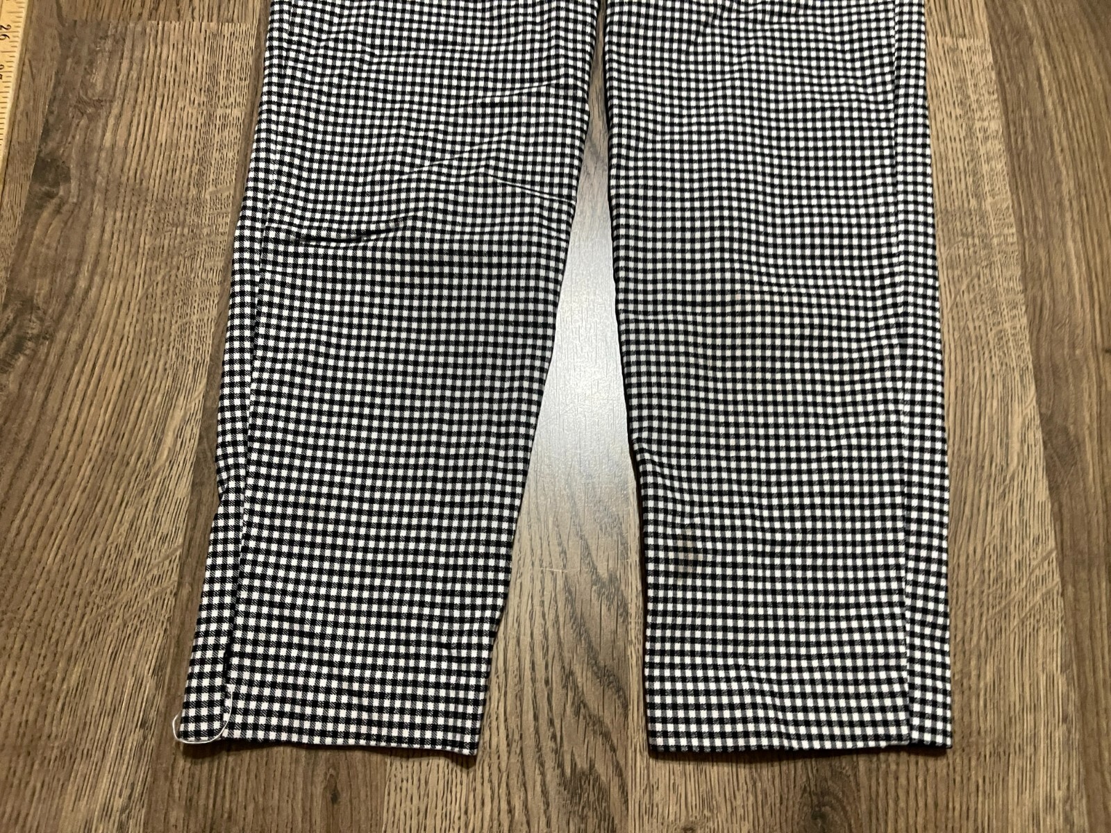 SOHO Pants, Women’s Size 8, Black White, Checkered, Flat Front