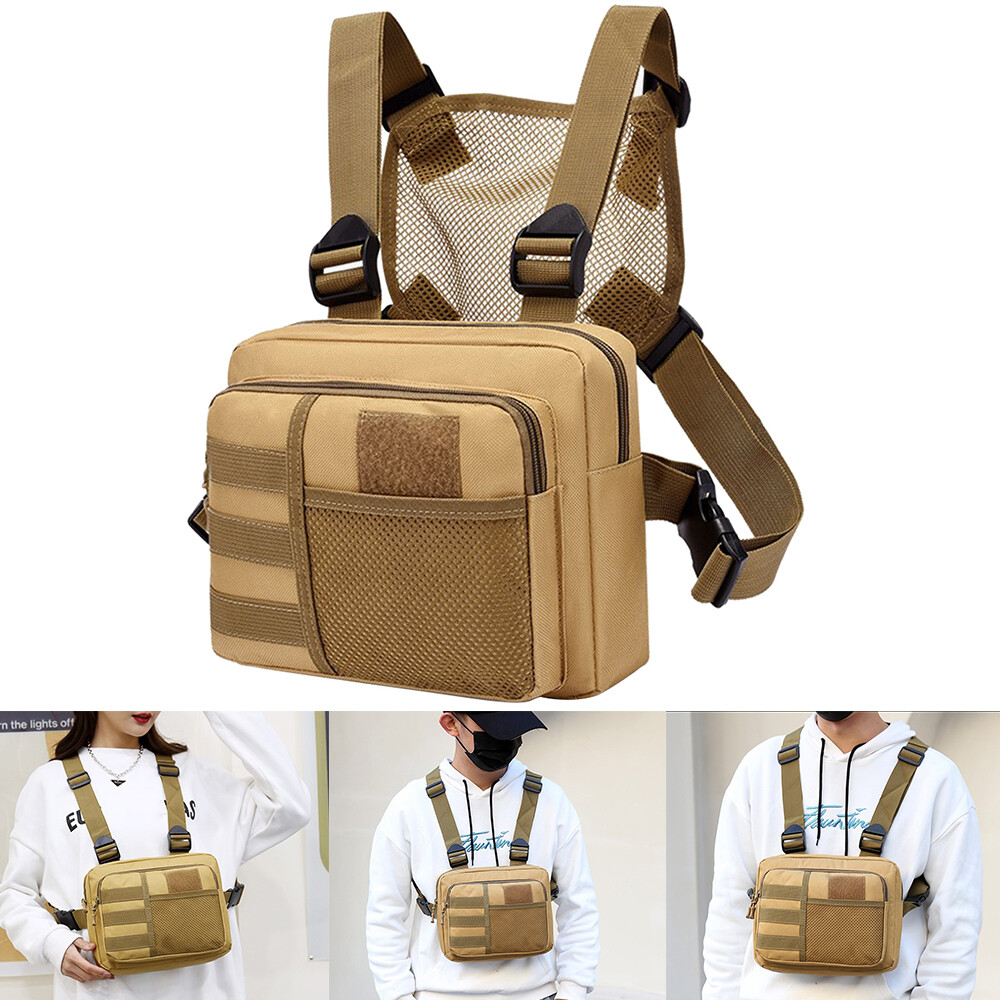 Tactical Combat Chest Rig Bag Vest Bags Front Pouch Recon Concealed Carry Pouch