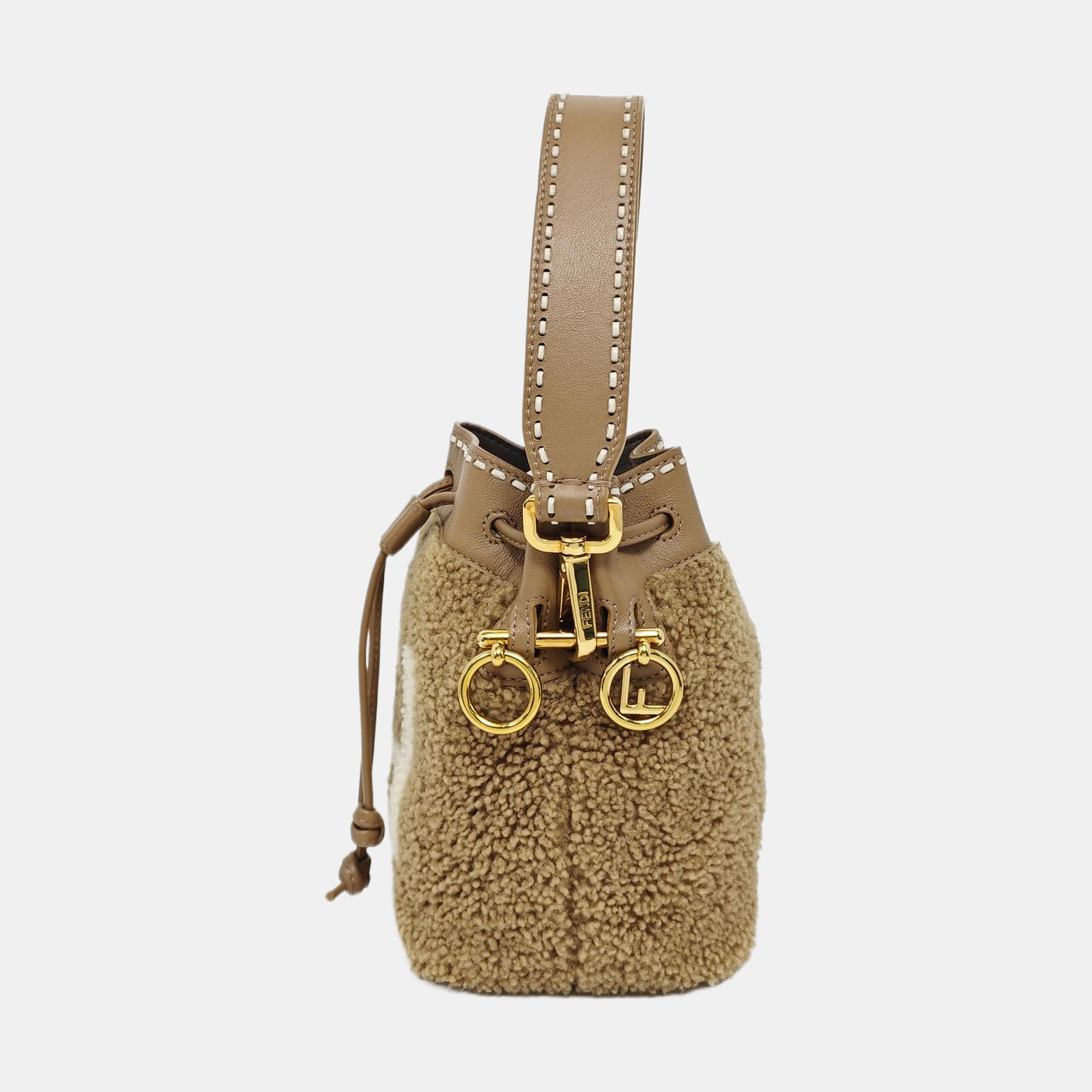 Fendi Mon Tresor FF Floral Embossed Drawstring Bucket Bag – Excellent #DE2QZW