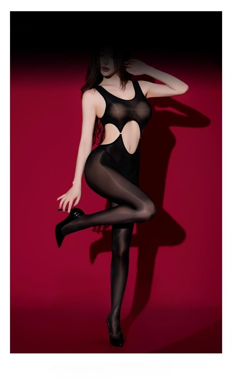 Hollow Out 5D Ultra Sheer Shiny Oil Glossy Full Body Stockings Pantyhose Tights