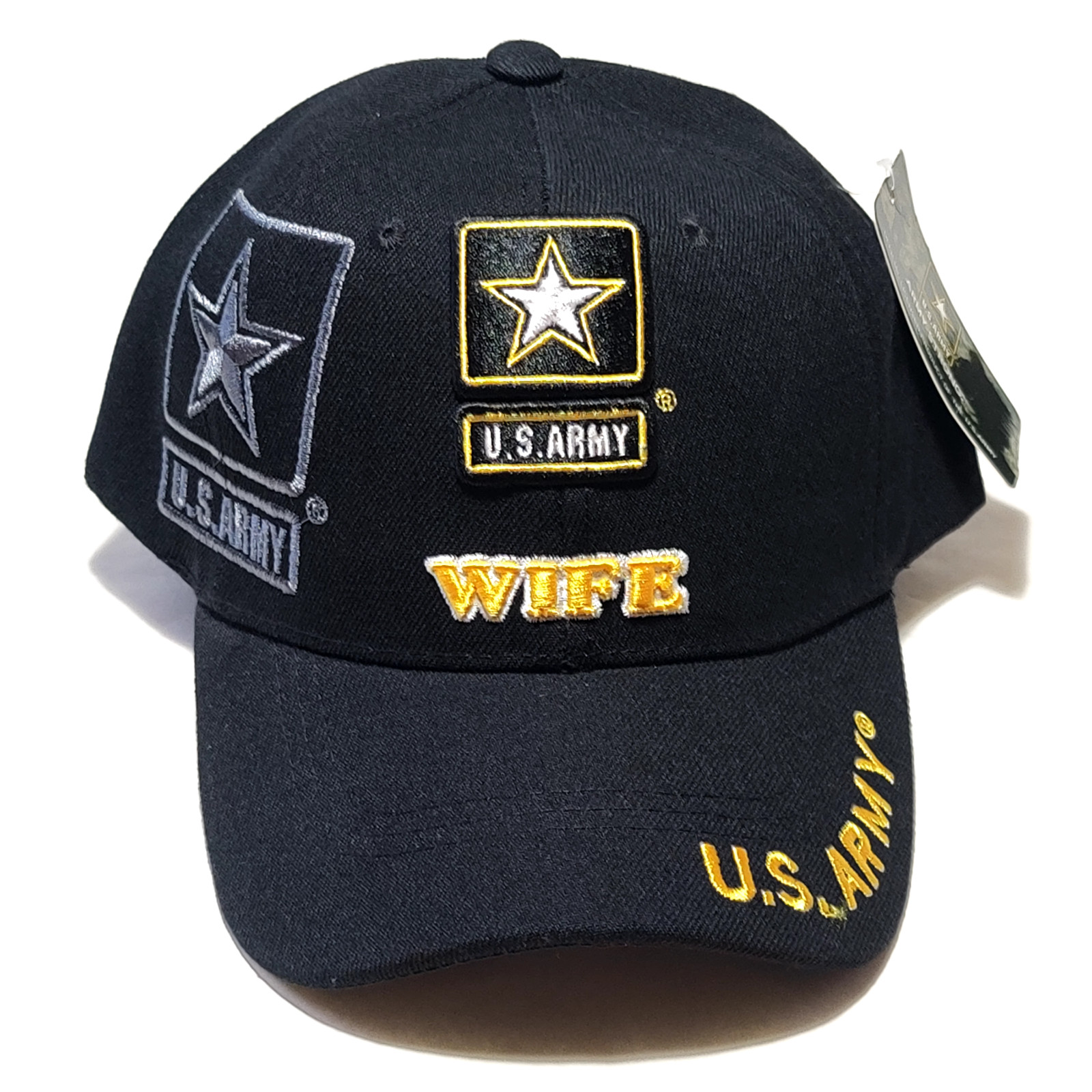 U.S. Army WIFE Black acrylic baseball cap adjustable new with tag