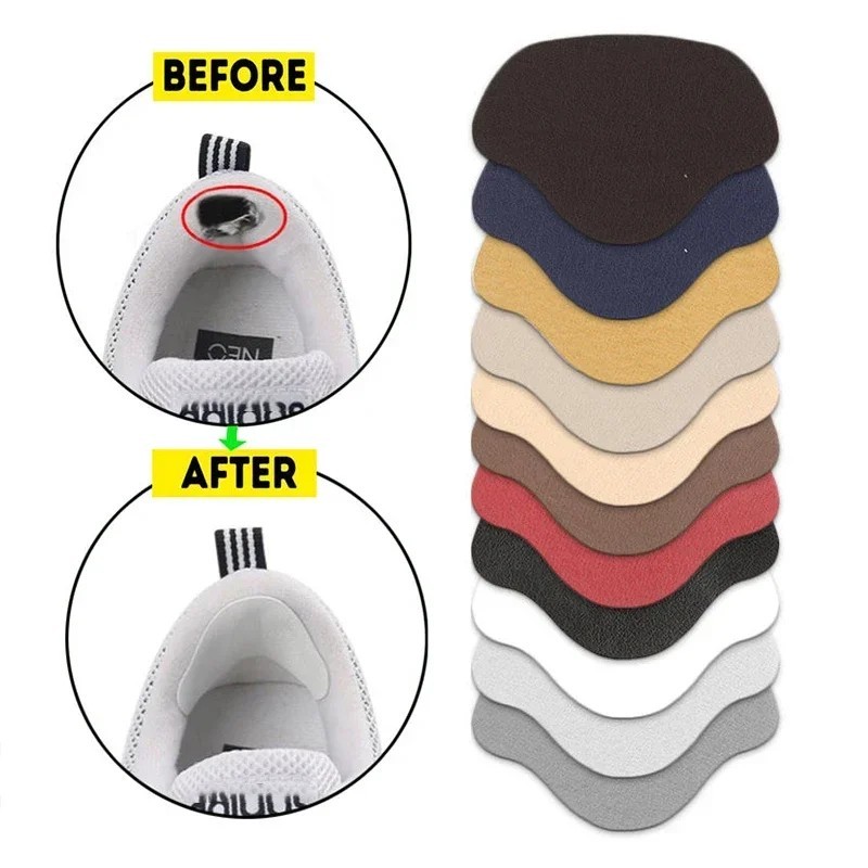6PCS Heel Repair Patches Self Adhesive Shoe Heel Protectors Anti Wear Pad Insole