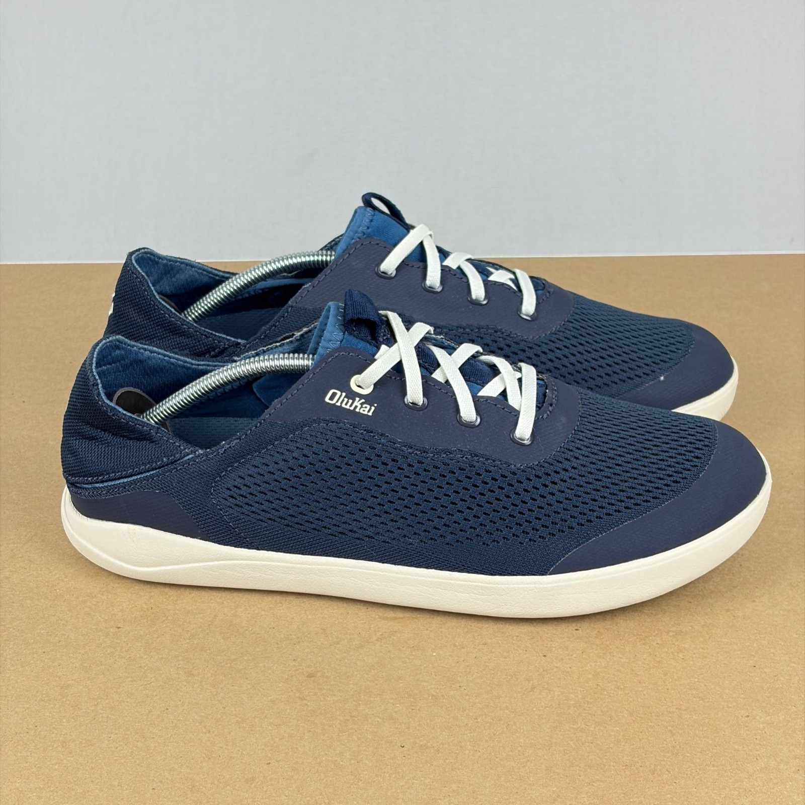 Olukai Moku Pae Casual Shoes Mens 9.5 Blue Slip On Comfort Loafer Mesh