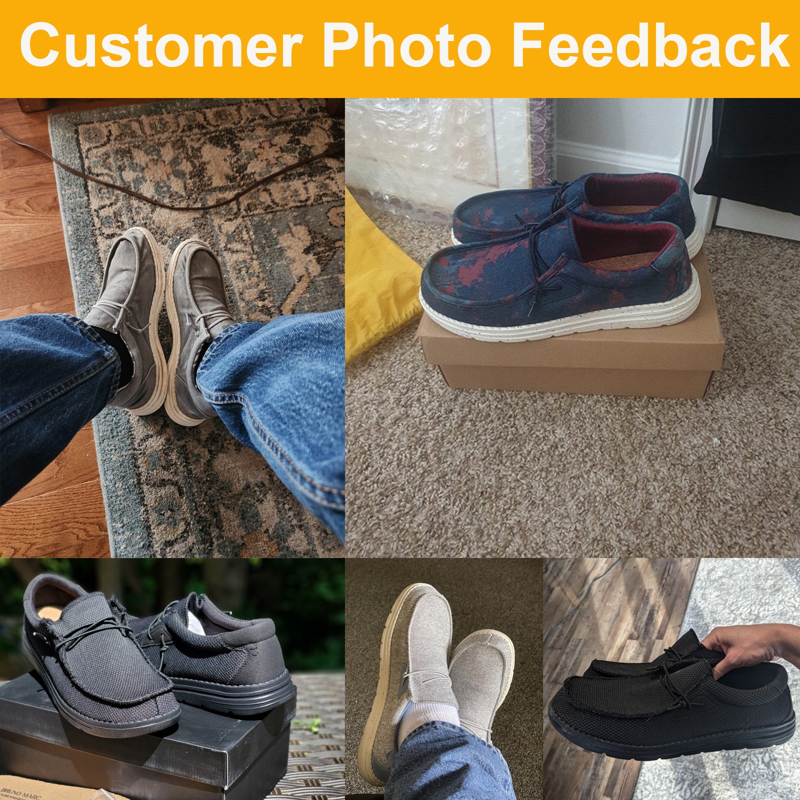 Men’s Casual Slip-on Loafers Lightweight Stretch Shoes Sneakers