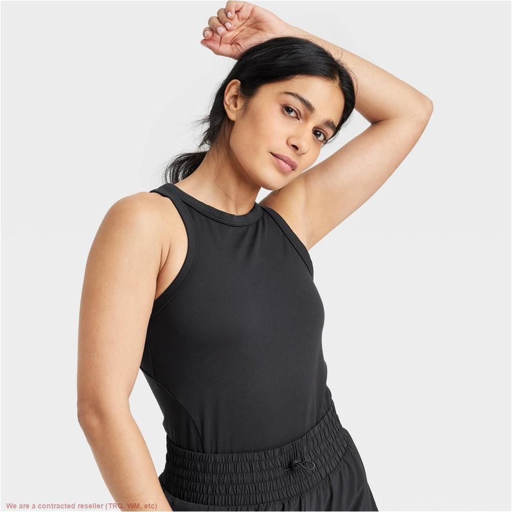 Women’s Highneck Racerback Tank Top – All In Motion Black M *SEE DEAL!!!*