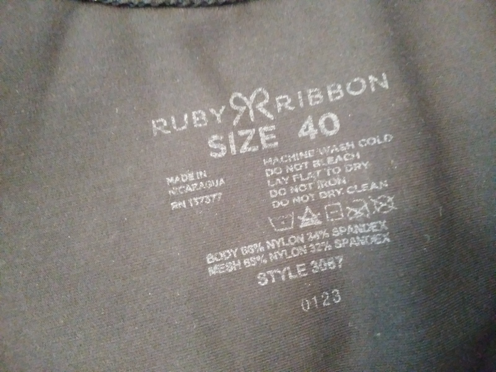 Ruby Ribbon Demiette Style Size 40 Black Wireless Comfort